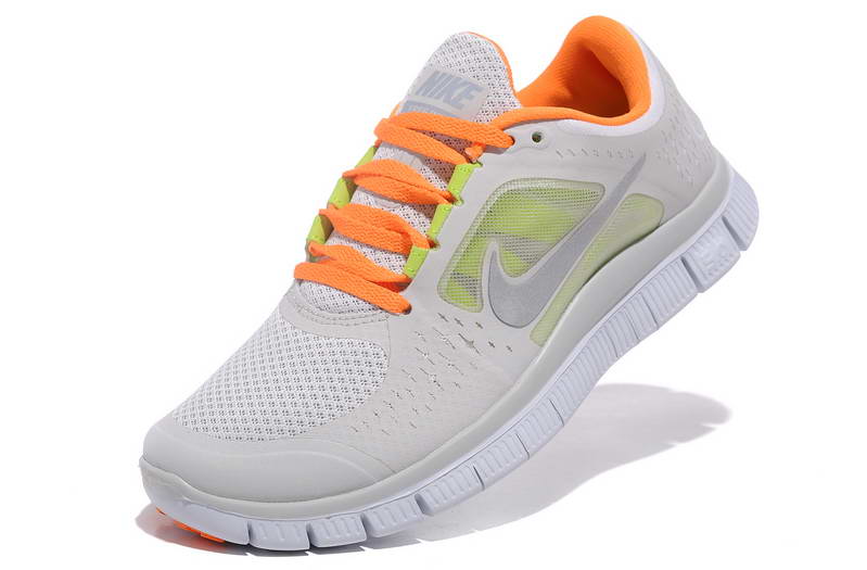 Nike Free run Womens Shoes 5.0 breathable Gray Orange (1)